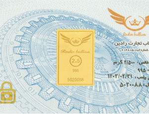 رادین شمش 2.5 گرم عیار 18